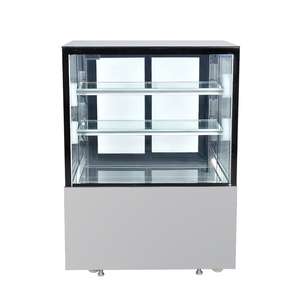 Bonvue FED SC090FA-2XB - 900mm Deluxe Square Glass Cake Display - image 2