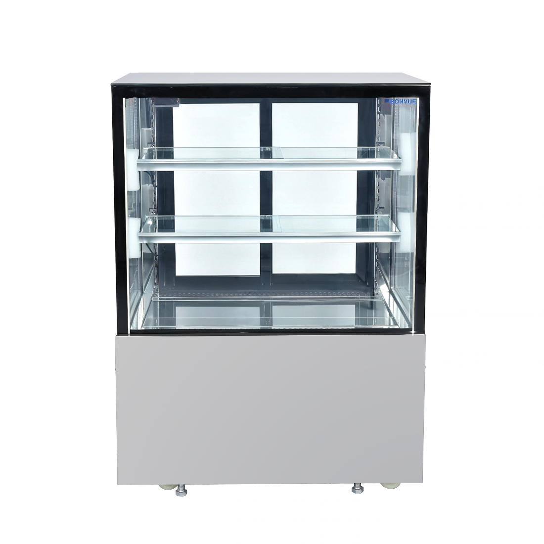 Bonvue FED SC090FA-2XB - 900mm Deluxe Square Glass Cake Display - image 2