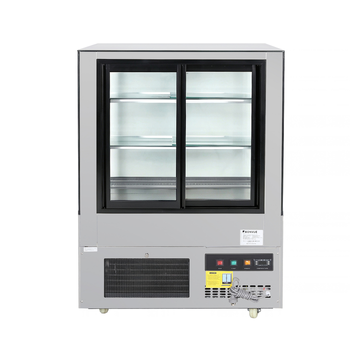 Bonvue FED SC090FA-2XB - 900mm Deluxe Square Glass Cake Display - image 3