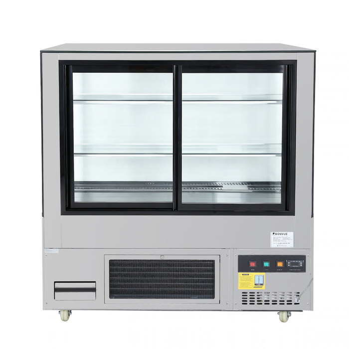 Bonvue FED SC120FA-2XB - 1200mm Deluxe Square Glass Cake Display - image 3