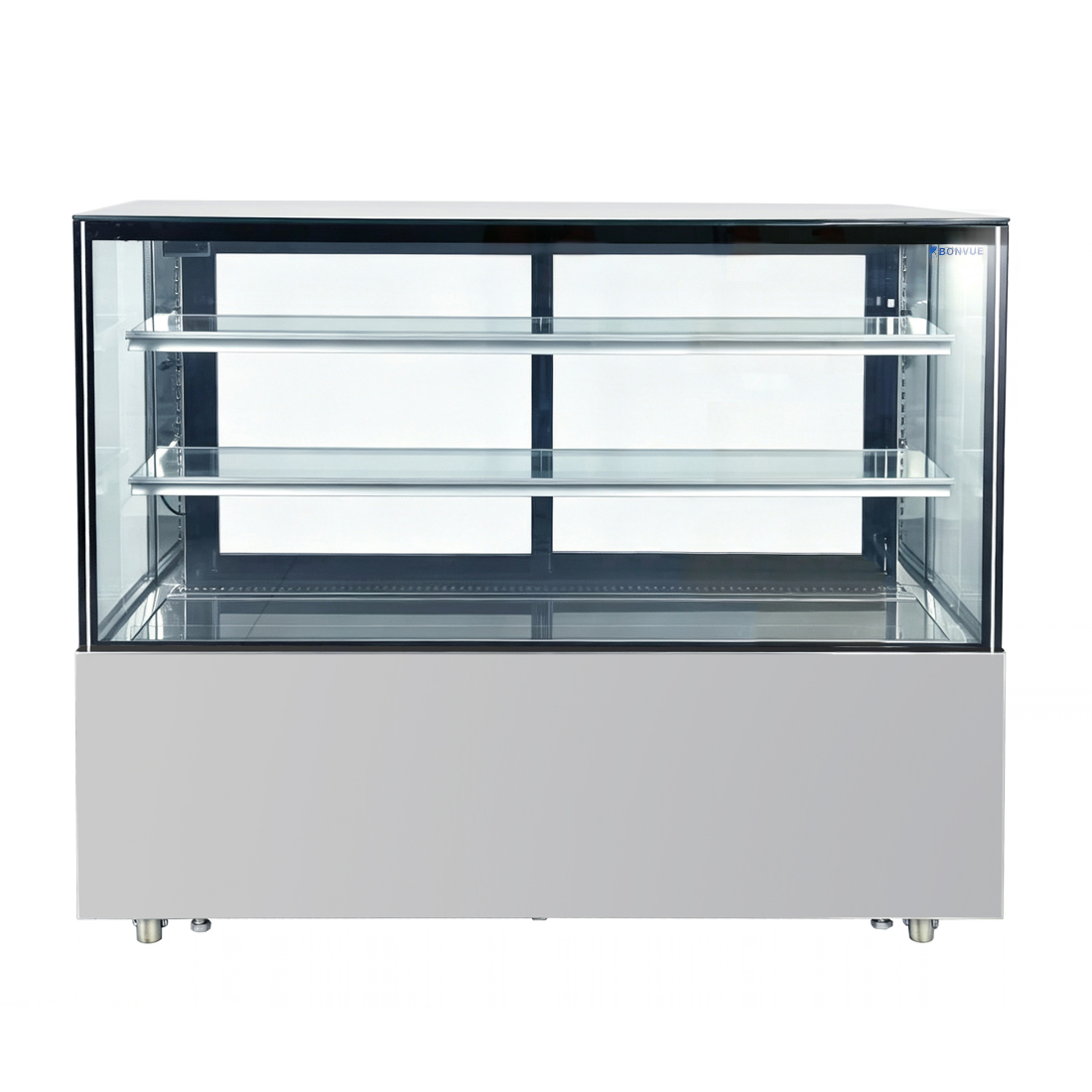 Bonvue FED SC150FA-2XB - 1500mm Deluxe Square Glass Cake Display - image 2