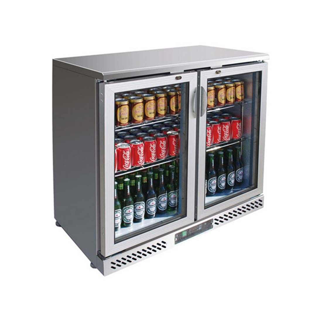 FED Thermaster SC248SG - Two Door Stainless Steel Bar Cooler
