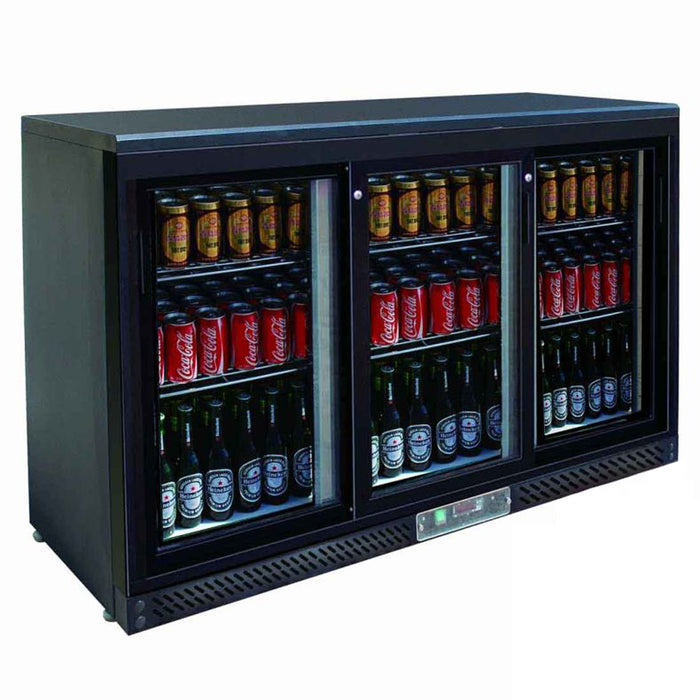 FED Thermaster SC316SD - Three Sliding Glass Door Bar Fridge 320L