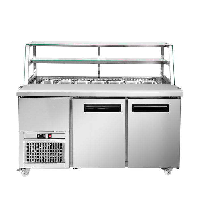 FED Thermaster SCB/15 - Two Door Deluxe Sandwich Bar Fridge 1500mm 550L - image 5