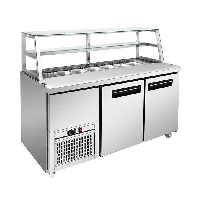 FED Thermaster SCB/15 - Two Door Deluxe Sandwich Bar Fridge 1500mm 550L - image 8