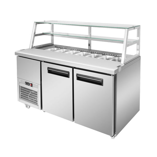 FED Thermaster SCB/15 - Two Door Deluxe Sandwich Bar Fridge 1500mm 550L