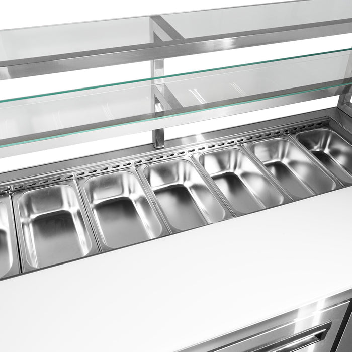 FED Thermaster SCB/21 - Three Door Deluxe Sandwich Bar Fridge 2180mm 1000L - image 8