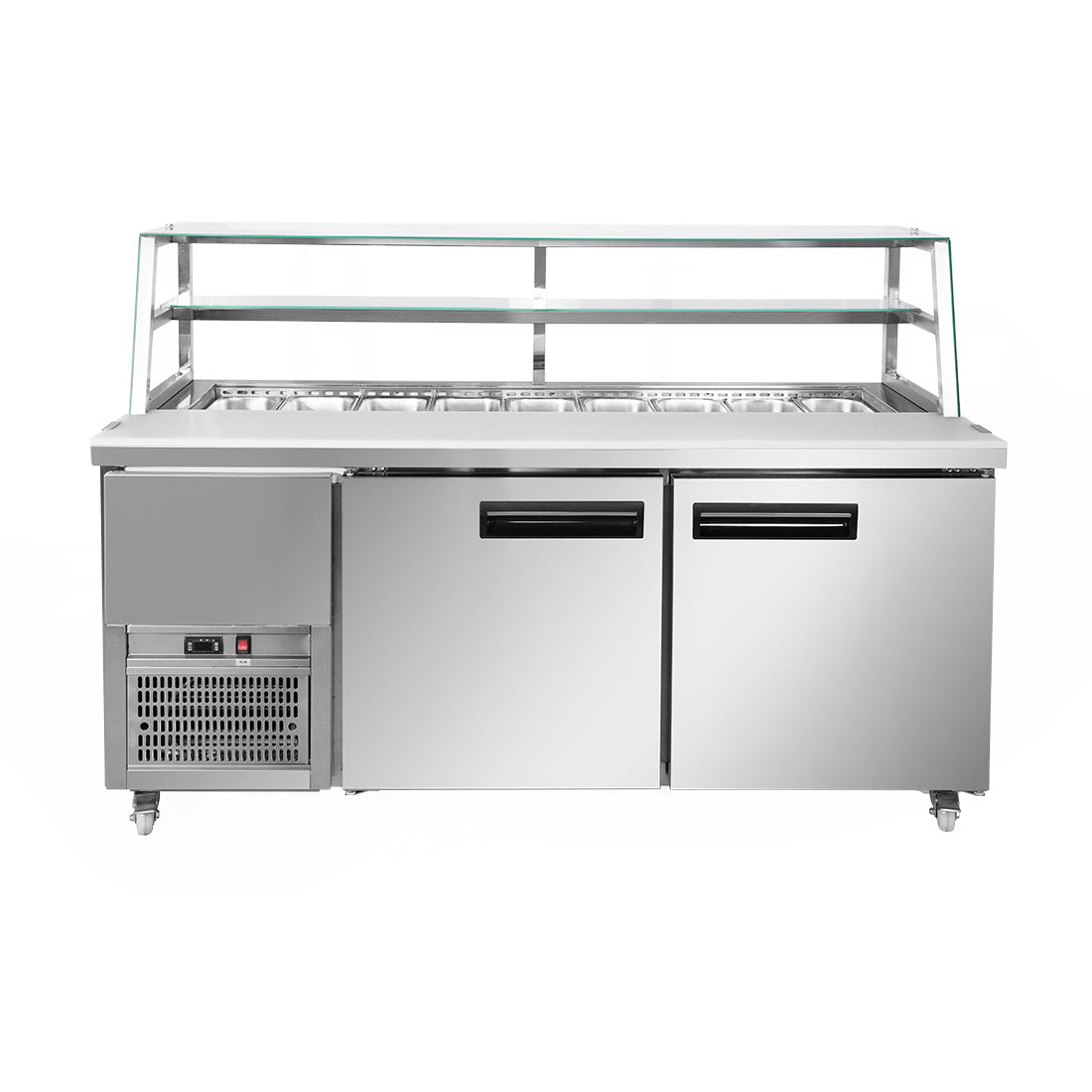 FED Thermaster SCB/18 - Two Large Door Deluxe Sandwich Bar Fridge 1800mm 870L - image 4