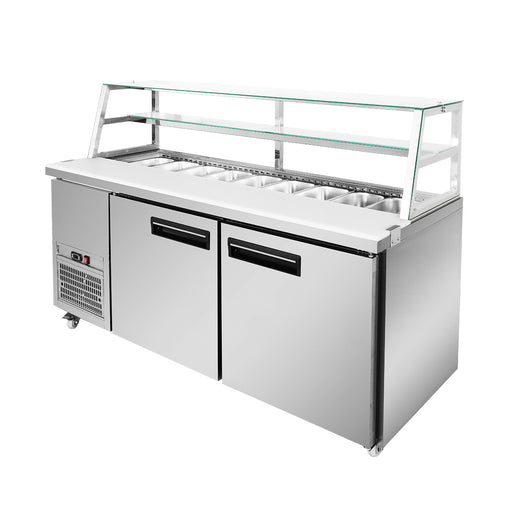 FED Thermaster SCB/18 - Two Large Door Deluxe Sandwich Bar Fridge 1800mm 870L