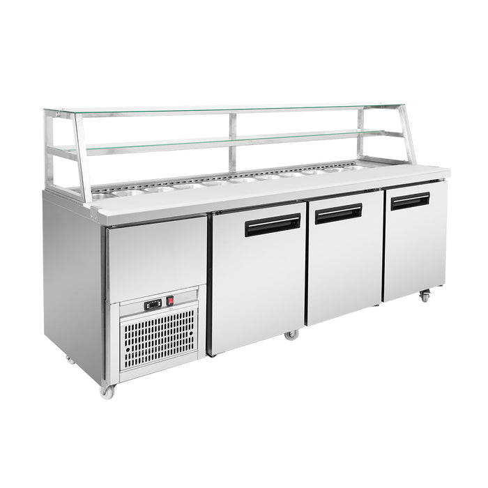 FED Thermaster SCB/21 - Three Door Deluxe Sandwich Bar Fridge 2180mm 1000L - image 6