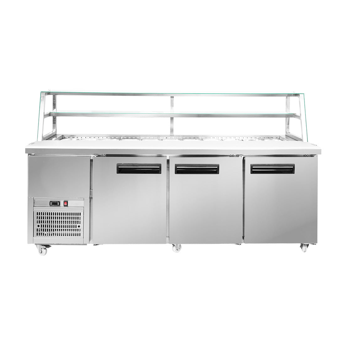 FED Thermaster SCB/21 - Three Door Deluxe Sandwich Bar Fridge 2180mm 1000L - image 4