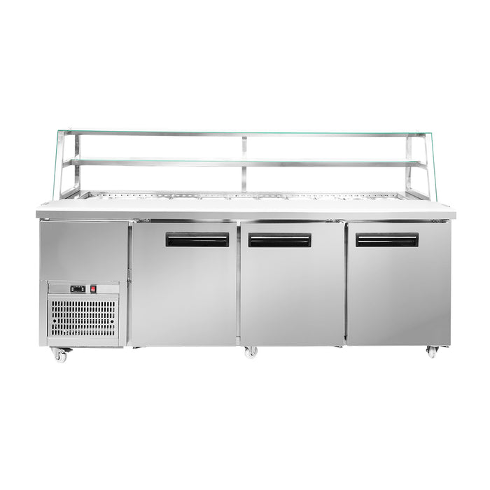 FED Thermaster SCB/21 - Three Door Deluxe Sandwich Bar Fridge 2180mm 1000L - image 4