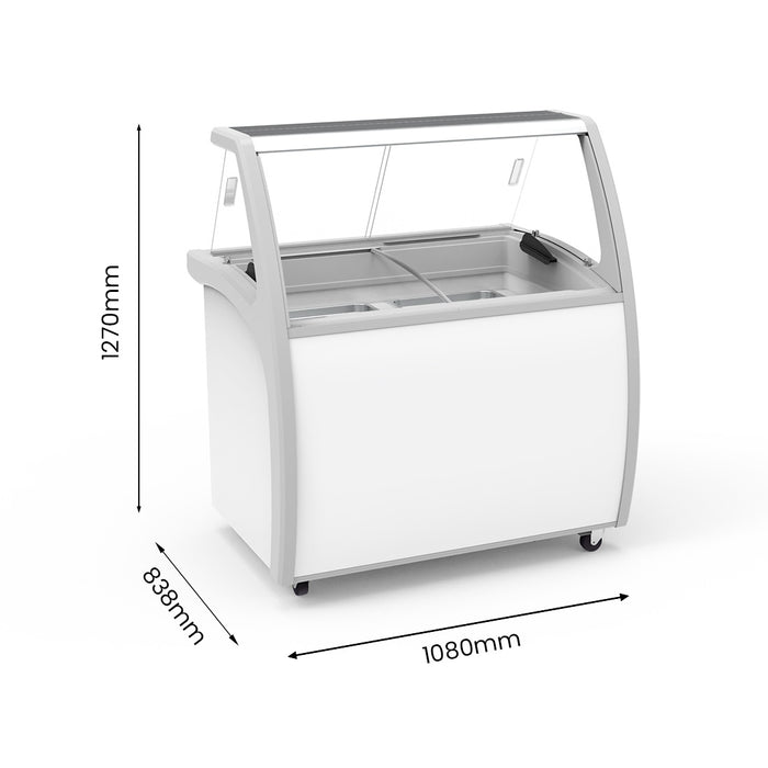 FED Thermaster SD-325P - Gelato Display Freezer 6 x 5L Pans 300L - image 2