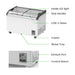 FED Thermaster SD-406K - Glass Sliding Lid Ice Cream Display Freezer 386L - image 3