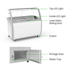 FED Thermaster SD-415P - Gelato Display Freezer 9 x 5L Pans 400L - image 3