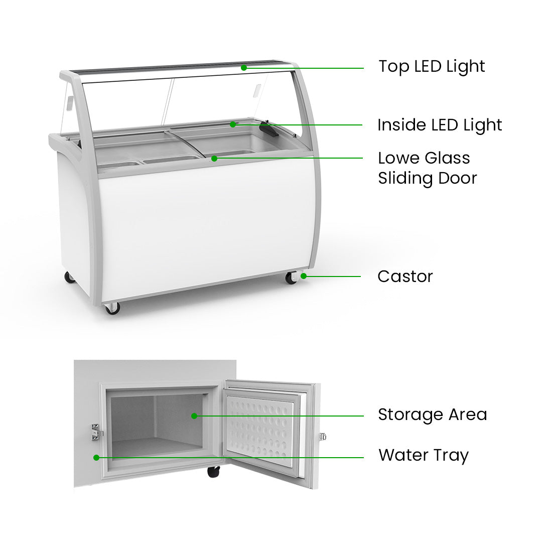 FED Thermaster SD-415P - Gelato Display Freezer 9 x 5L Pans 400L - image 3