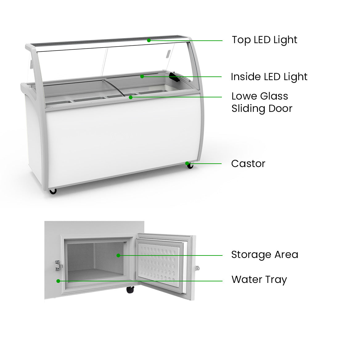 FED Thermaster SD-575P - Gelato Display Freezer 12 x 5L Pans 535L - image 3