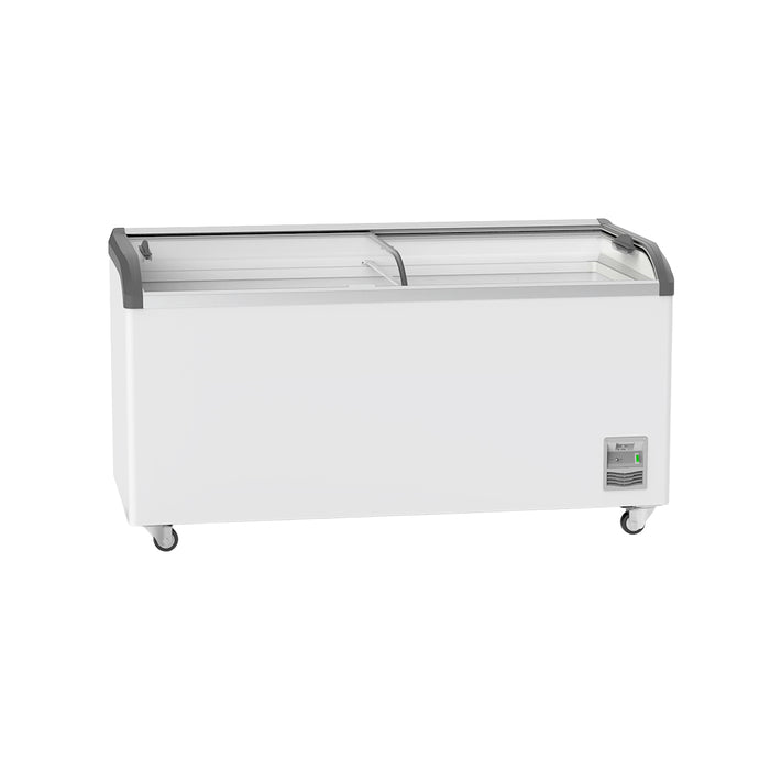 FED Thermaster SD-576K - Glass Sliding Lid Ice Cream Display Freezer 561L