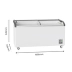 FED Thermaster SD-576K - Glass Sliding Lid Ice Cream Display Freezer 561L - image 2