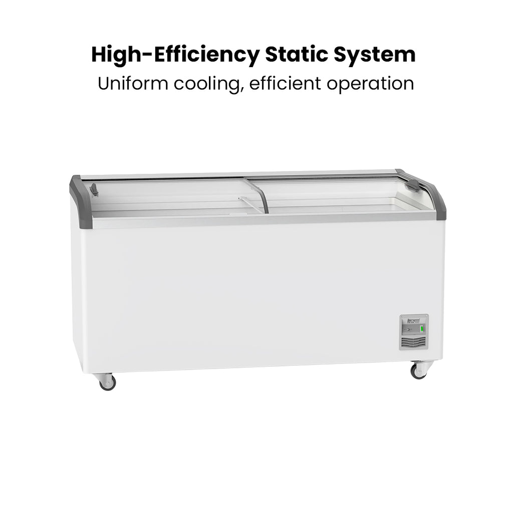FED Thermaster SD-576K - Glass Sliding Lid Ice Cream Display Freezer 561L - image 5