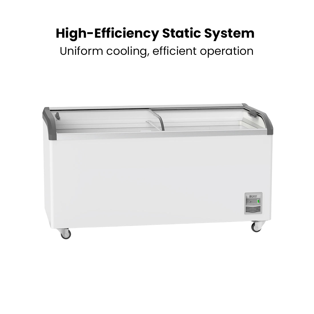FED Thermaster SD-576K - Glass Sliding Lid Ice Cream Display Freezer 561L - image 5