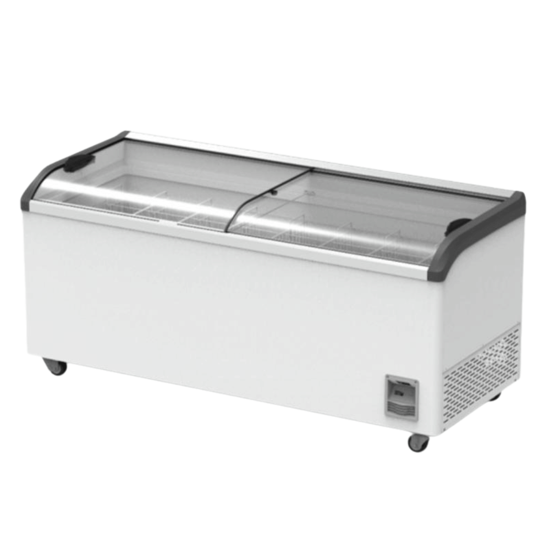 FED Thermaster SD-666K - Glass Sliding Lid Ice Cream Display Freezer 636L