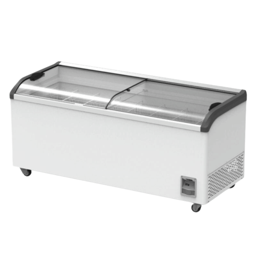 FED Thermaster SD-666K - Glass Sliding Lid Ice Cream Display Freezer 636L