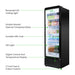 FED Thermaster SDC-343B - Upright Glass Door Drink Fridge Black 343L - image 3