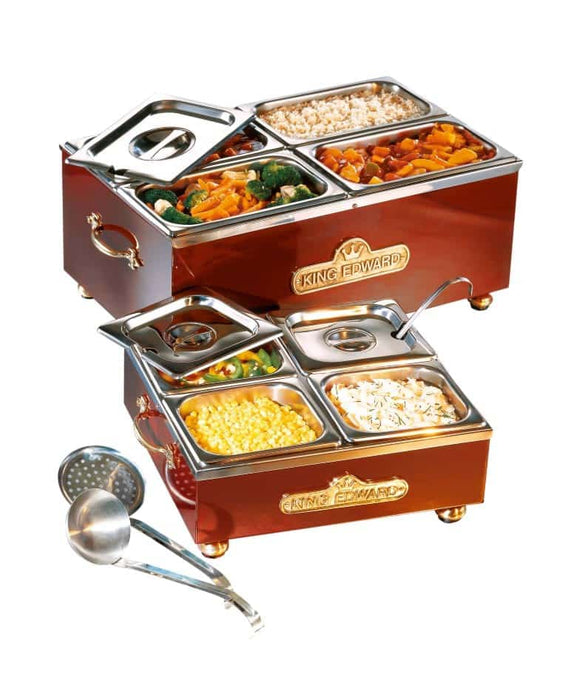 King Edward KEE-BM2V - Countertop Bain Marie, 4 x 1/4 GN Pans, 10A