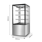Bonvue FED SF820V - 600mm 3+1 Tier Square Glass Cake Display - image 6