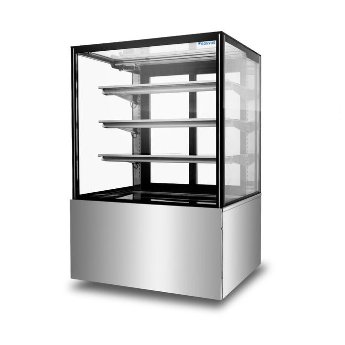 Bonvue FED SF830V - 900mm 3+1 Tier Square Glass Cake Display