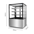 Bonvue FED SF830V - 900mm 3+1 Tier Square Glass Cake Display - image 2
