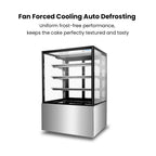 Bonvue FED SF830V - 900mm 3+1 Tier Square Glass Cake Display - image 5