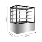 Bonvue FED SF840V - 1200mm 3+1 Tier Square Glass Cake Display - image 2