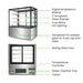 Bonvue FED SF840V - 1200mm 3+1 Tier Square Glass Cake Display - image 3