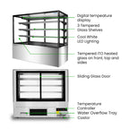 Bonvue FED SF850V - 1500mm 3+1 Tier Square Glass Cake Display - image 3