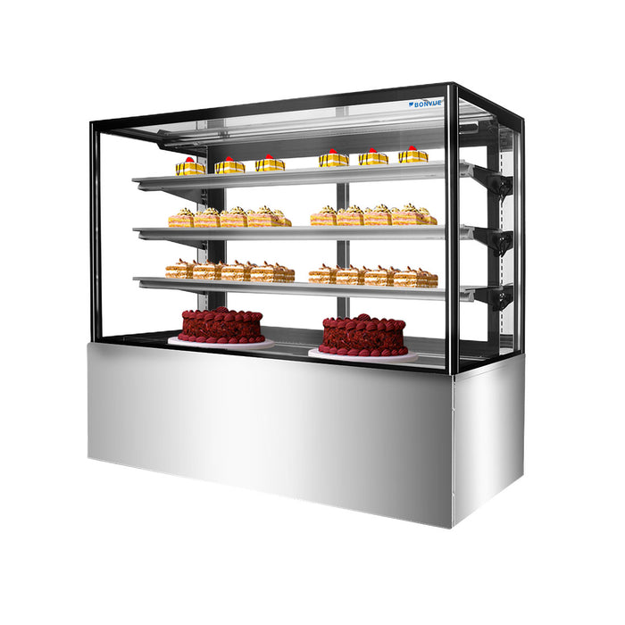 Bonvue FED SF850V - 1500mm 3+1 Tier Square Glass Cake Display - image 5
