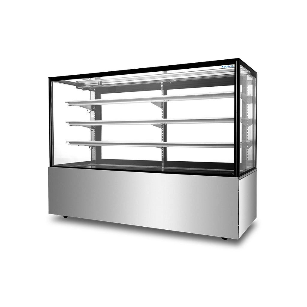 Bonvue FED SF860V - 1800mm 3+1 Tier Square Glass Cake Display