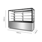 Bonvue FED SF860V - 1800mm 3+1 Tier Square Glass Cake Display - image 2