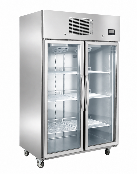FED Thermaster SFWCG1000 - Full-Width Double Glass Door Upright Display Fridge 1000L