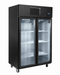 FED Thermaster SFWCG1000B - Full-Width Double Glass Door Upright Display Fridge Black 1000L