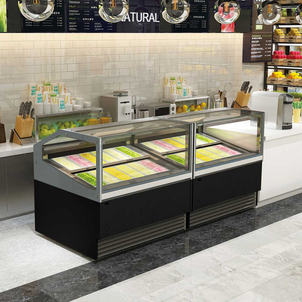 Bonvue FED SGD-12B - 12 Pan Square Glass Gelato Display Freezer - image 3