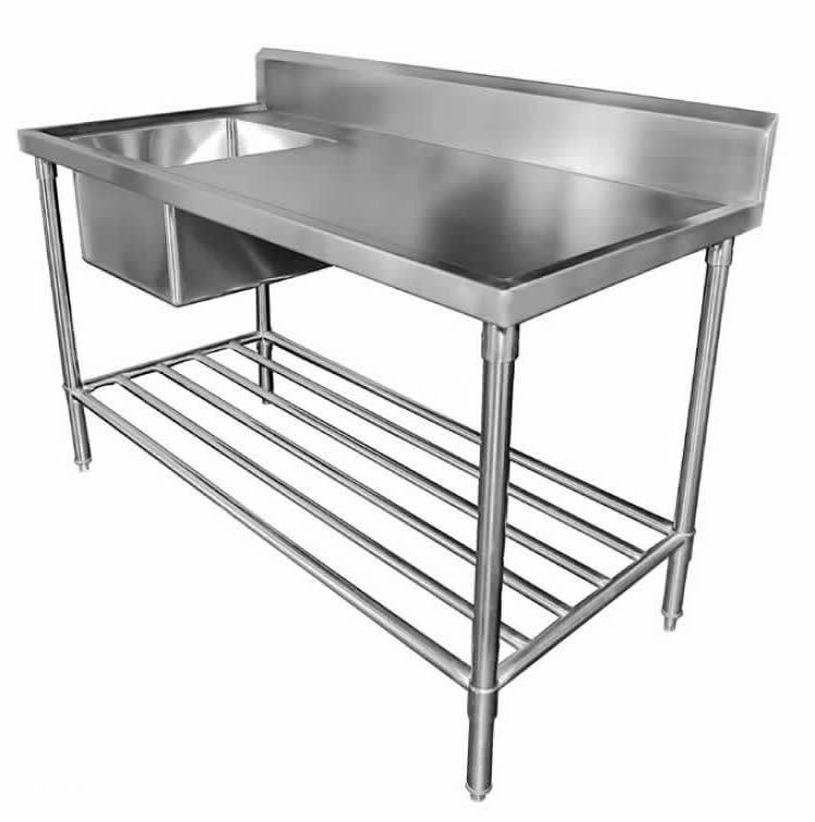 Mixrite SS1618 - Stainless Steel Sink Bench with Splashback 1800 x 600mm - image 7