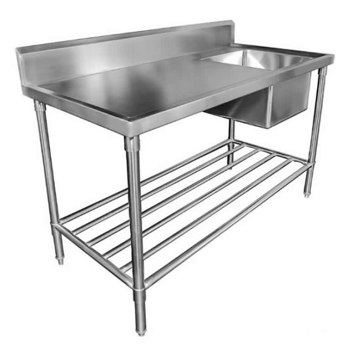 Simco SS1721 - Stainless Steel Sink Bench with Splashback 2100 x 700mm - image 7