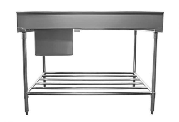 Simco SS1724 - Stainless Steel Sink Bench with Splashback 2400 x 700mm - image 3