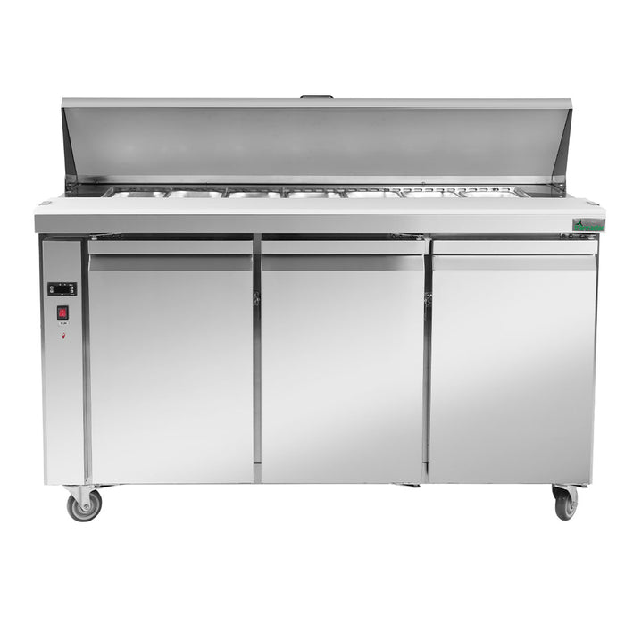 FED Thermaster SLB150 - Three Door Sandwich & Salad Bench Fridge 1500mm 340L - image 4