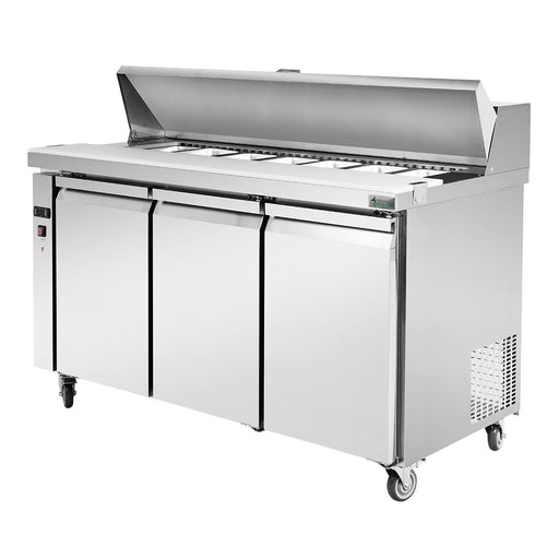 FED Thermaster SLB150 - Three Door Sandwich & Salad Bench Fridge 1500mm 340L