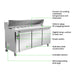 FED Thermaster SLB180 - Three Large Door Sandwich & Salad Bench Fridge 1800mm 390L - image 3