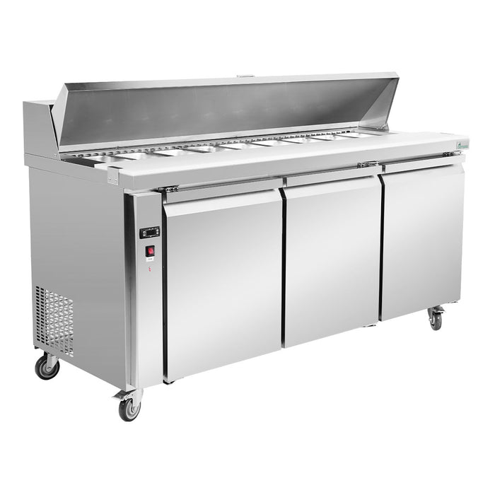 FED Thermaster SLB180 - Three Large Door Sandwich & Salad Bench Fridge 1800mm 390L - image 7