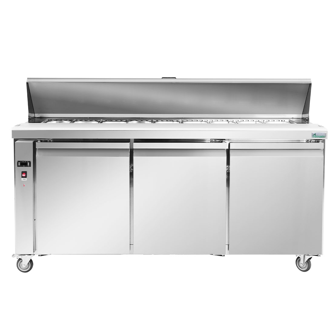 FED Thermaster SLB180 - Three Large Door Sandwich & Salad Bench Fridge 1800mm 390L - image 4